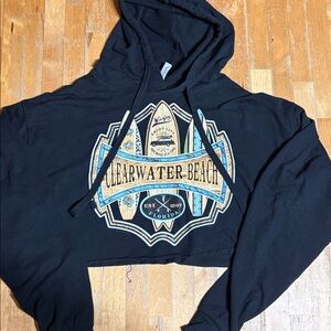 Miami Style Clearwater Beach Cropped Hoodie
